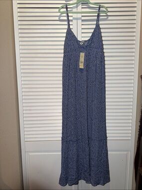 No Boundaries Blue Floral Maxi Dress
